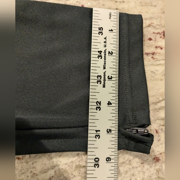 Adidas Athletic Pants Climacool Women's Size Large Black & White Stripe Tapered - Picture 11 of 12